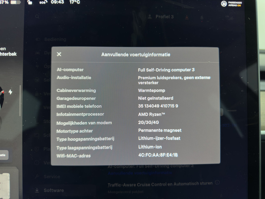 Tesla Model 3 RWD 60 kWh [ 3-Fase-11kW ] {SoH-88%}