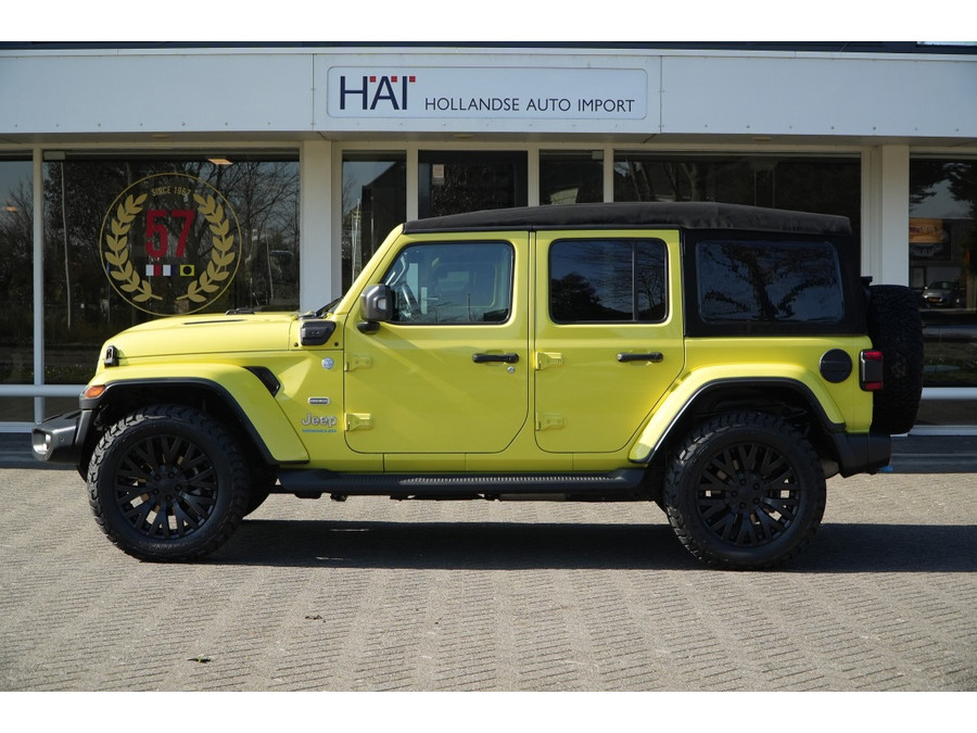 Jeep Wrangler Unlimited 4xe 380 Sahara I BRUTE 20 inch I ACC I Softtop en Hardtop
