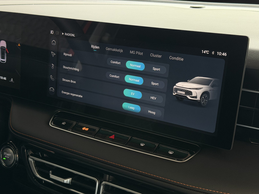 MG MG HS PHEV 1.5 TGDI LUXURY PHEV PLUG-IN HYBRIDE | LEER | 272PK NIEUWE AUTO | >1.000 KM TOTAAL BEREIK | 360° CAM