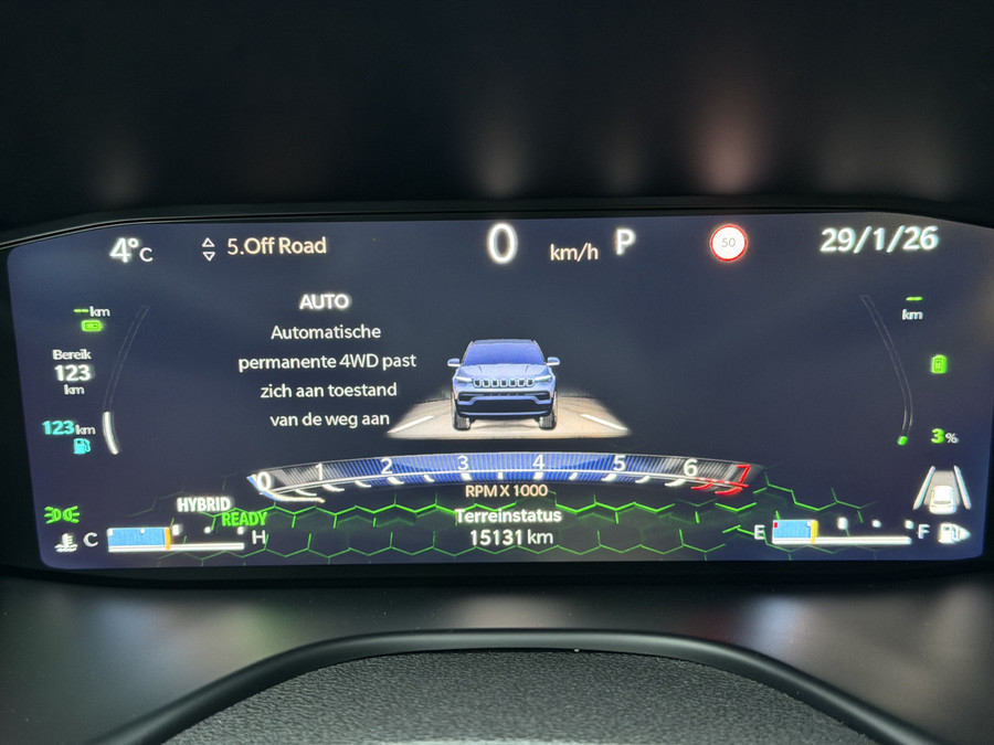 Jeep Compass 4xe 190 Plug-in Hybride Altitude (360gr Camera - Elektrische Klep - Adaptieve Cruise Controle - Park