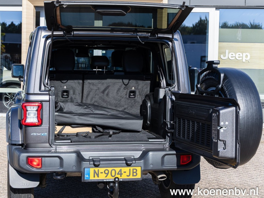 Jeep Wrangler 4xE 380 4wd Autom. Sahara CLIMA / LEER / ADAPT. CRUISE / CAMERA v+a