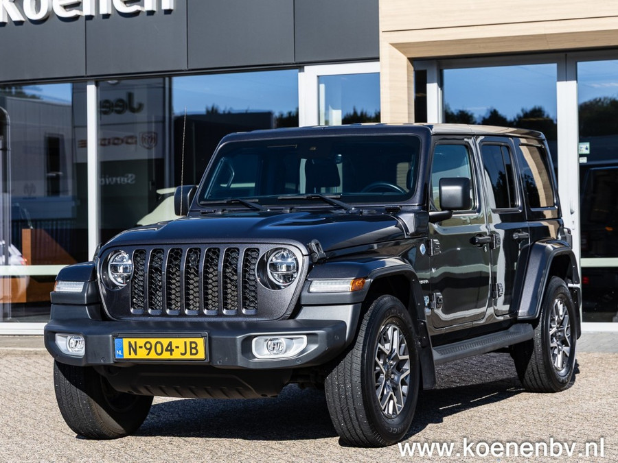 Jeep Wrangler 4xE 380 4wd Autom. Sahara CLIMA / LEER / ADAPT. CRUISE / CAMERA v+a