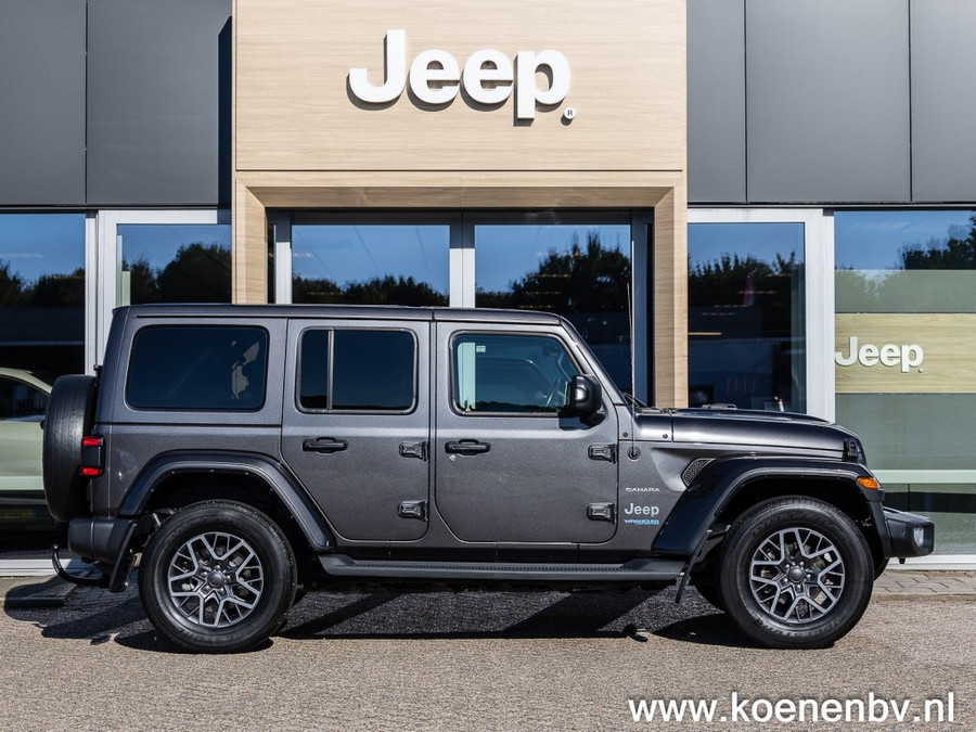 Jeep Wrangler 4xE 380 4wd Autom. Sahara CLIMA / LEER / ADAPT. CRUISE / CAMERA v+a