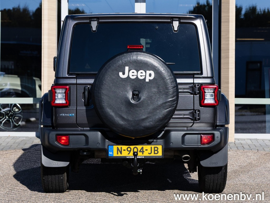Jeep Wrangler 4xE 380 4wd Autom. Sahara CLIMA / LEER / ADAPT. CRUISE / CAMERA v+a