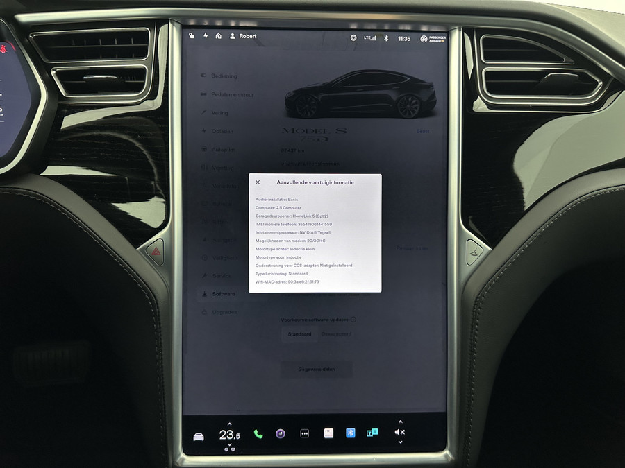 Tesla Model S 75D Base [ 3-Fase-17kW ] (SOH-85%)